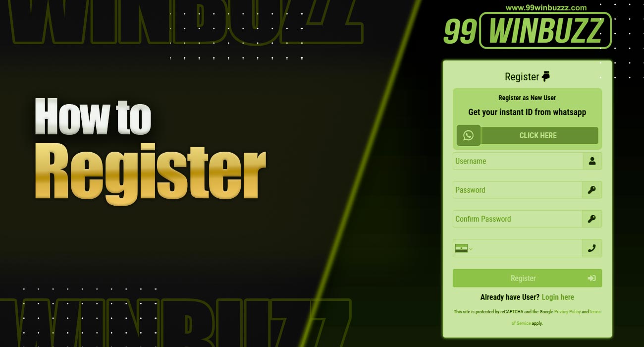 Learn how to register with WinBuzz Bookmaker to start placing your bets.